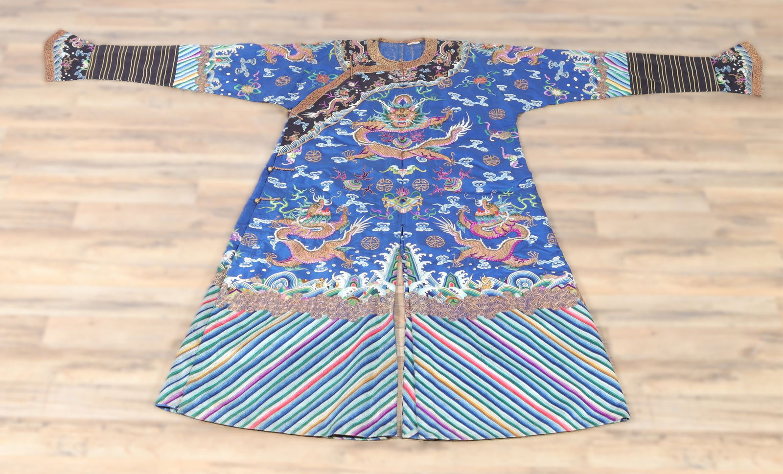 E. 20TH C. CHINESE KESI NINE DRAGON
