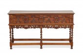 E. 20TH C. ENGLISH CARVED OAK