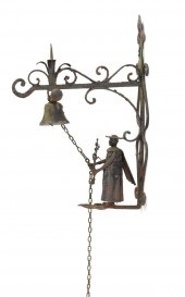 E. 20TH C. FIGURAL IRON ENTRAN