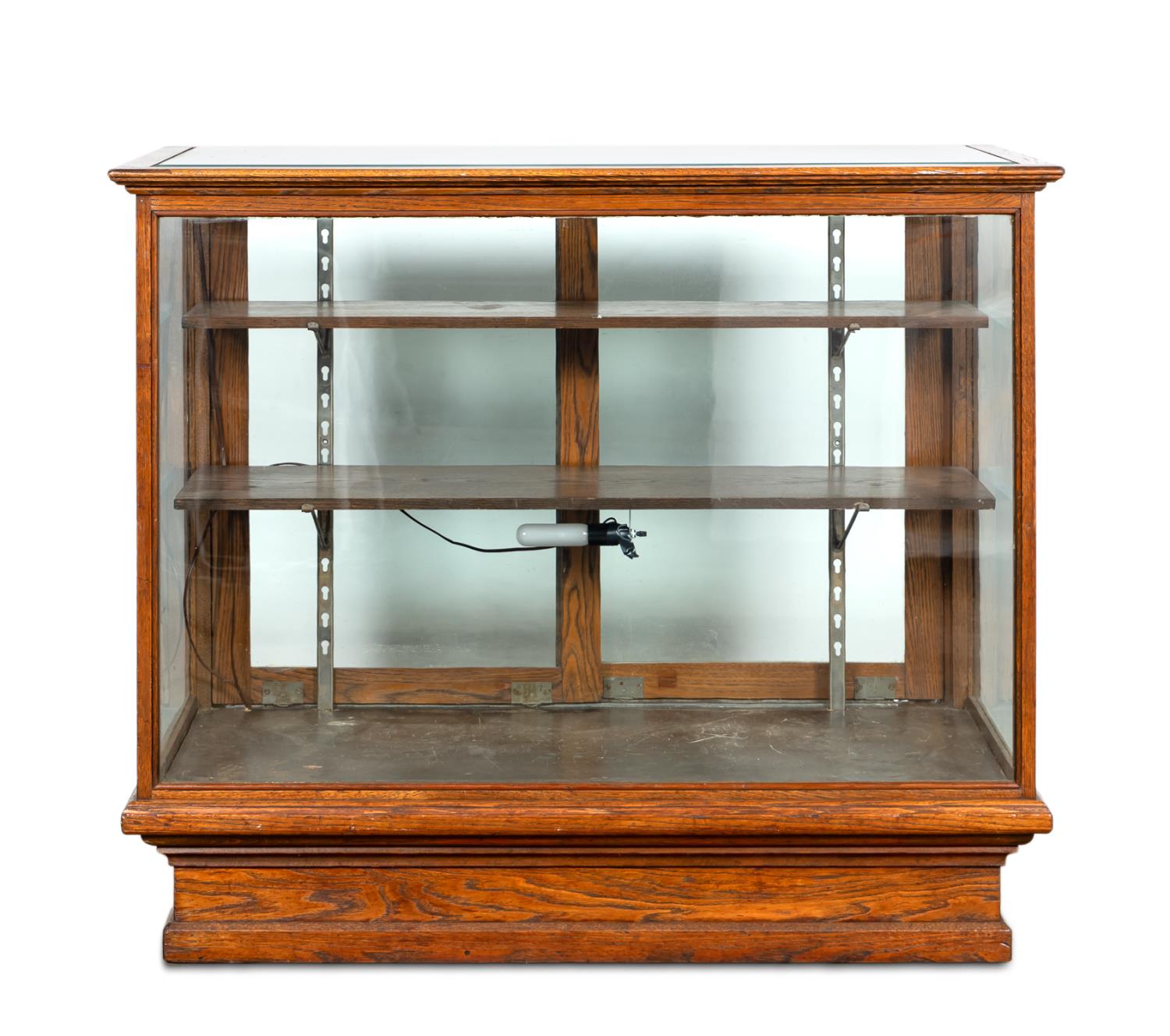 E. 20TH C. OAK AND GLASS STORE