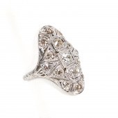 E. 20TH C. PLATINUM EDWARDIAN