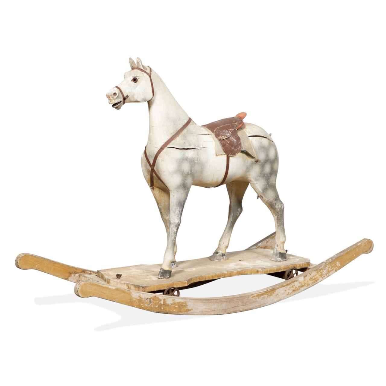 E. 20TH C. WHITE PAINTED WOODEN
