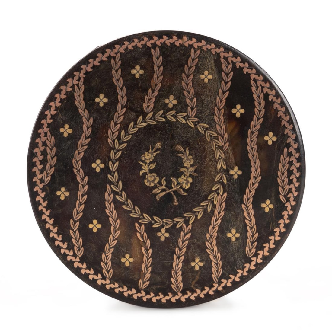 E. 20TH EDWARDIAN GOLD INLAID SHELL
