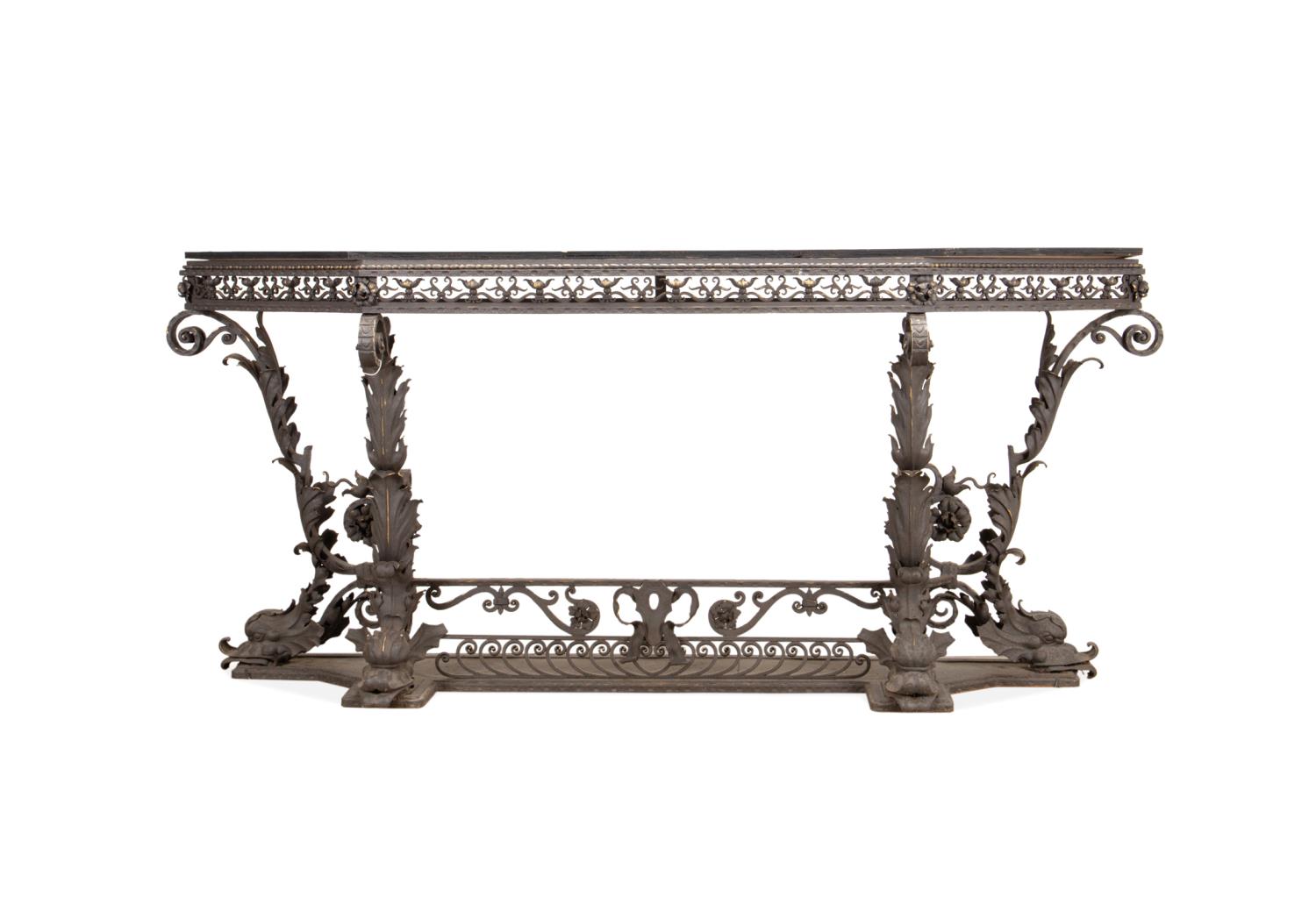 E. 20TH VENETIAN STYLE IRON CONSOLE
