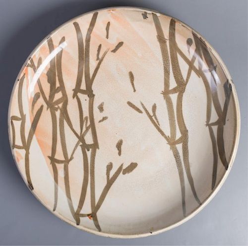 E A SAWYER ASIAN POTTERY CHARGERE A