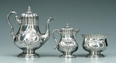 E &amp; D Kinsey coin silver tea