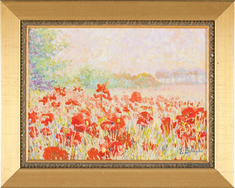 E. Balardo (Italian) ''Poppies''oil