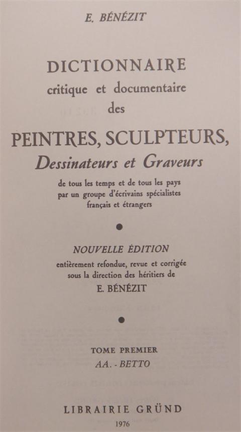 E. Benezit  Dictionnaire Des