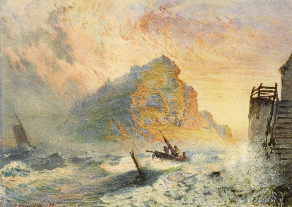 E CHANDLER, 1867 FISHING BOATS IN A
