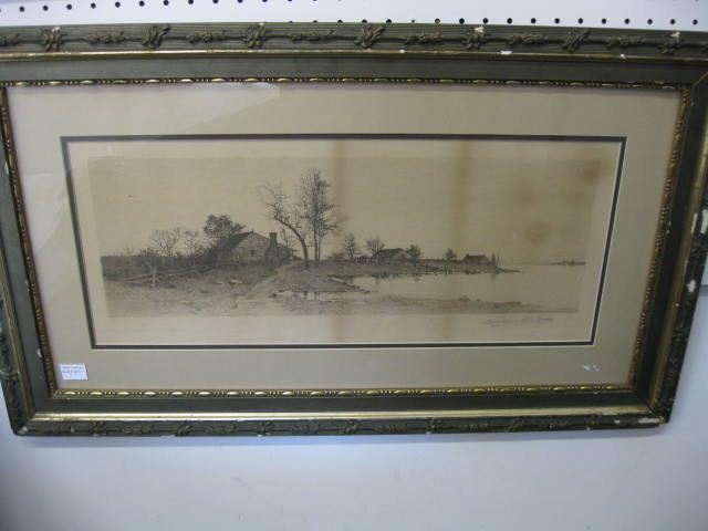 E. Field Engraving of Farm Along