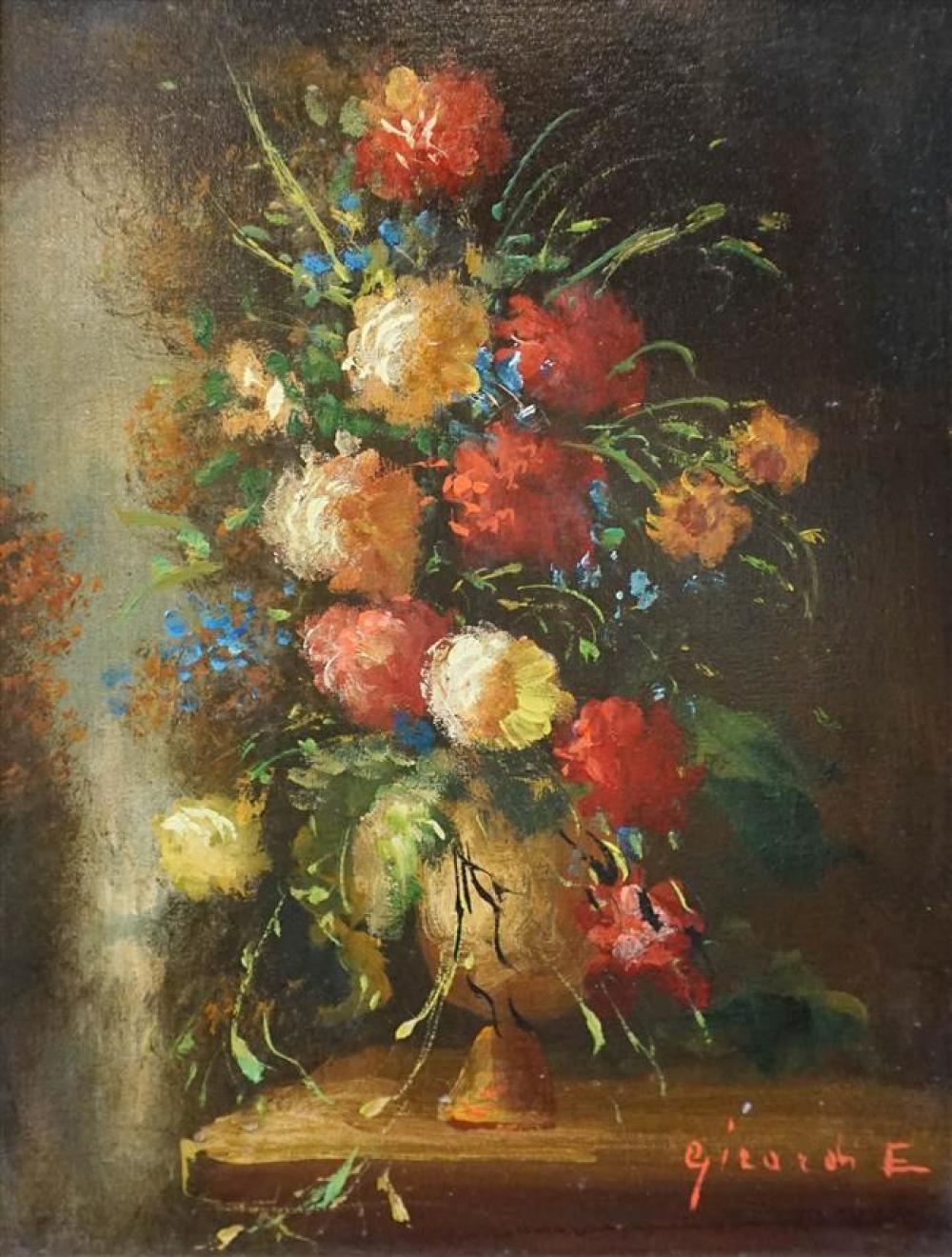 E. GIRARDI, STILL LIFE VASE OF