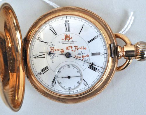 E. HOWARD 14K GOLD HUNTER CASE
