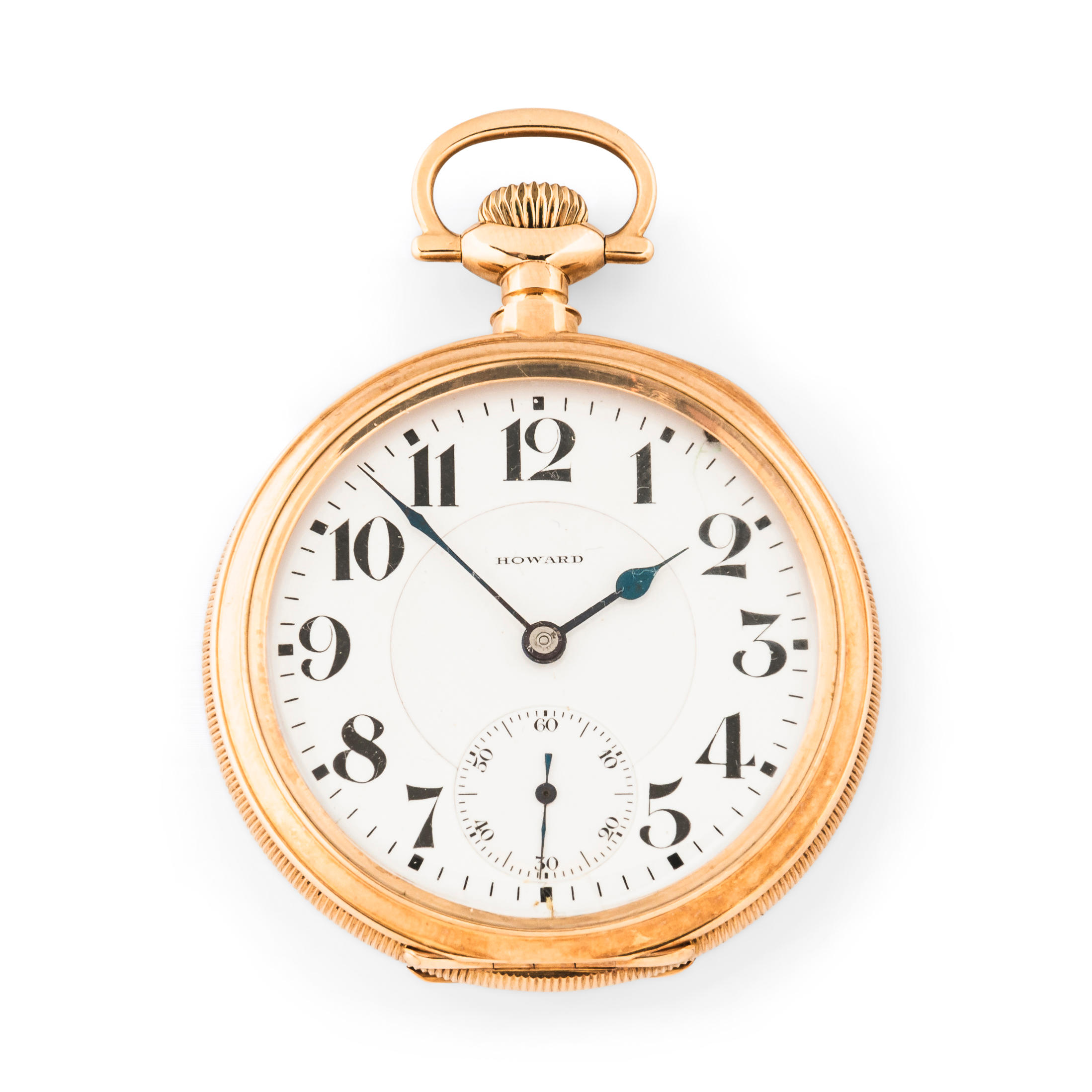 E. HOWARD 14KT GOLD OPEN-FACE,