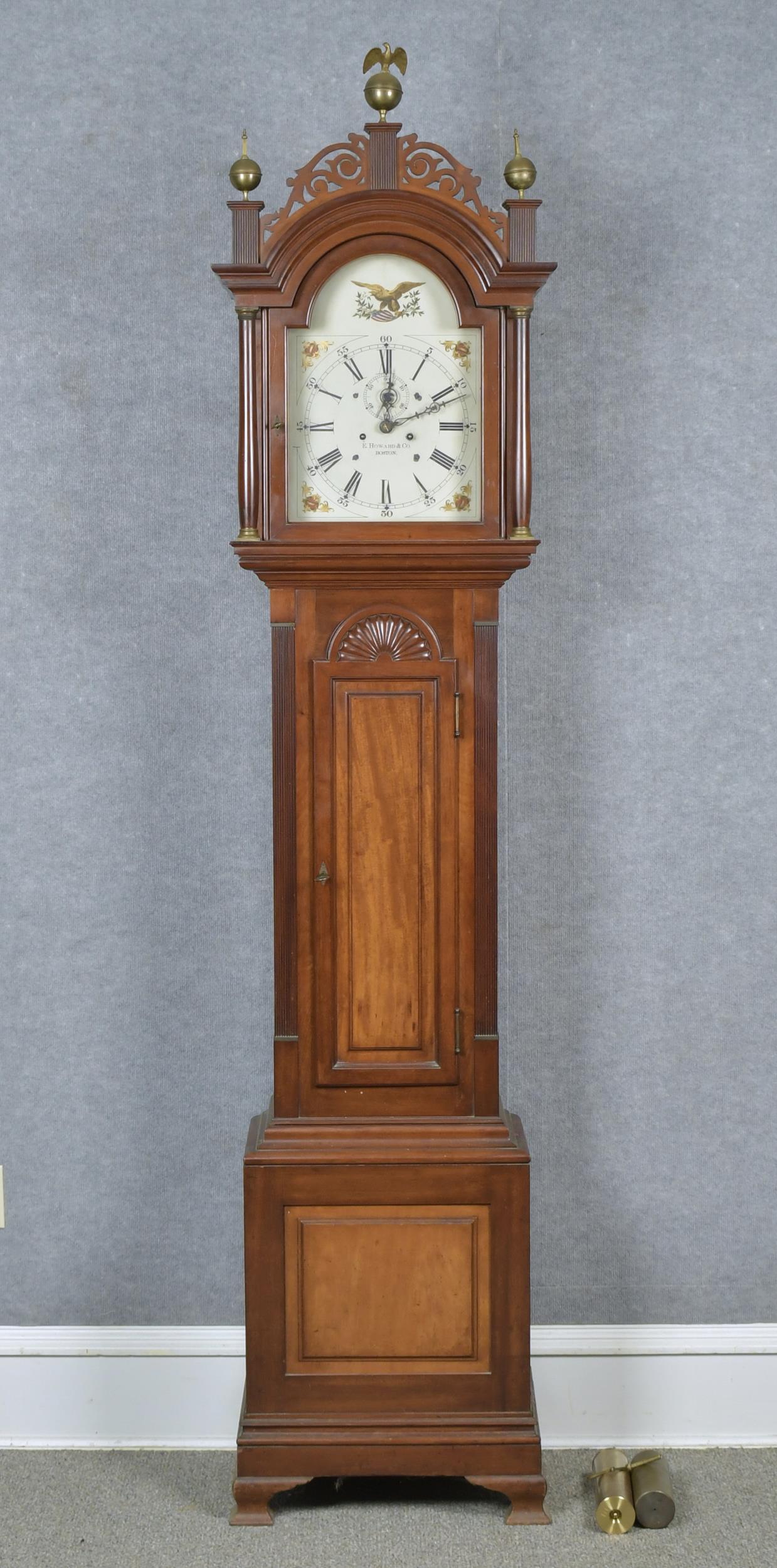 E. HOWARD & CO. TALL CASE CLOCK.
