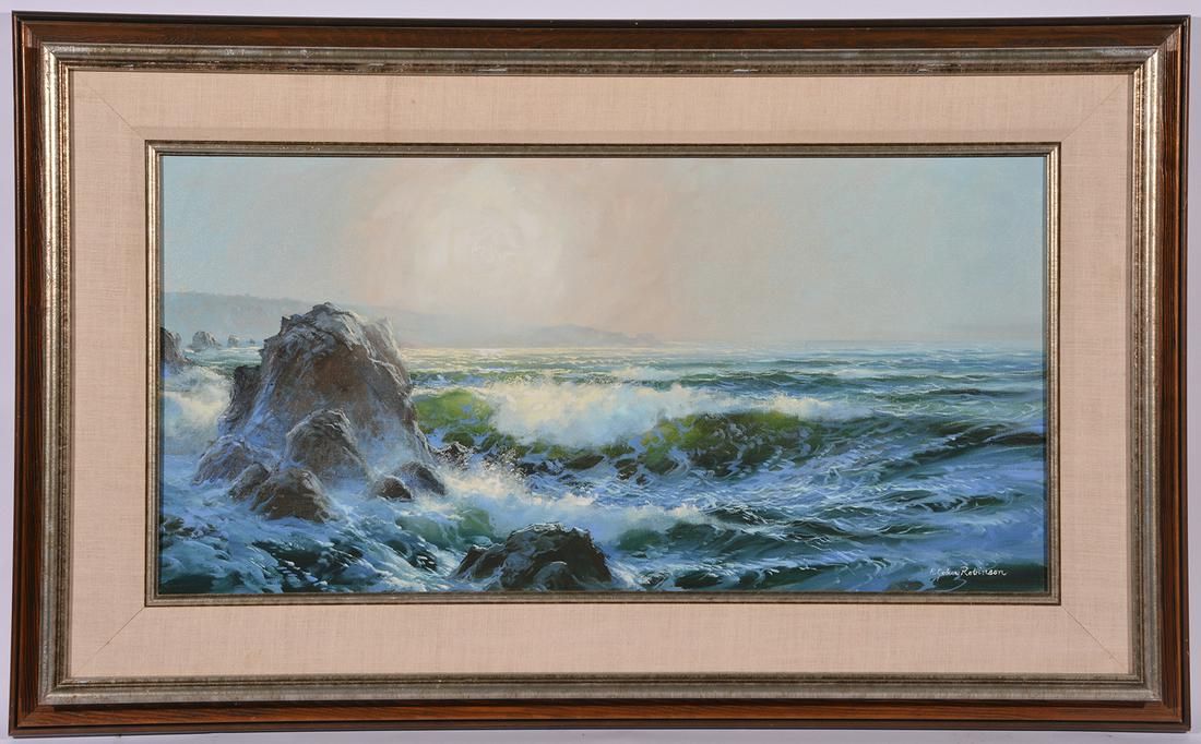 E. JOHN ROBINSON, "WINTER SUN," OIL