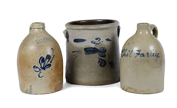 E & L P Norton Stoneware Crock Plus