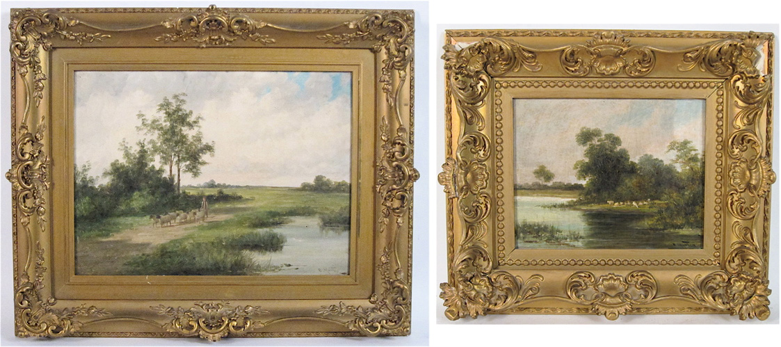 E. MARTIN TWO OIL ON CANVAS