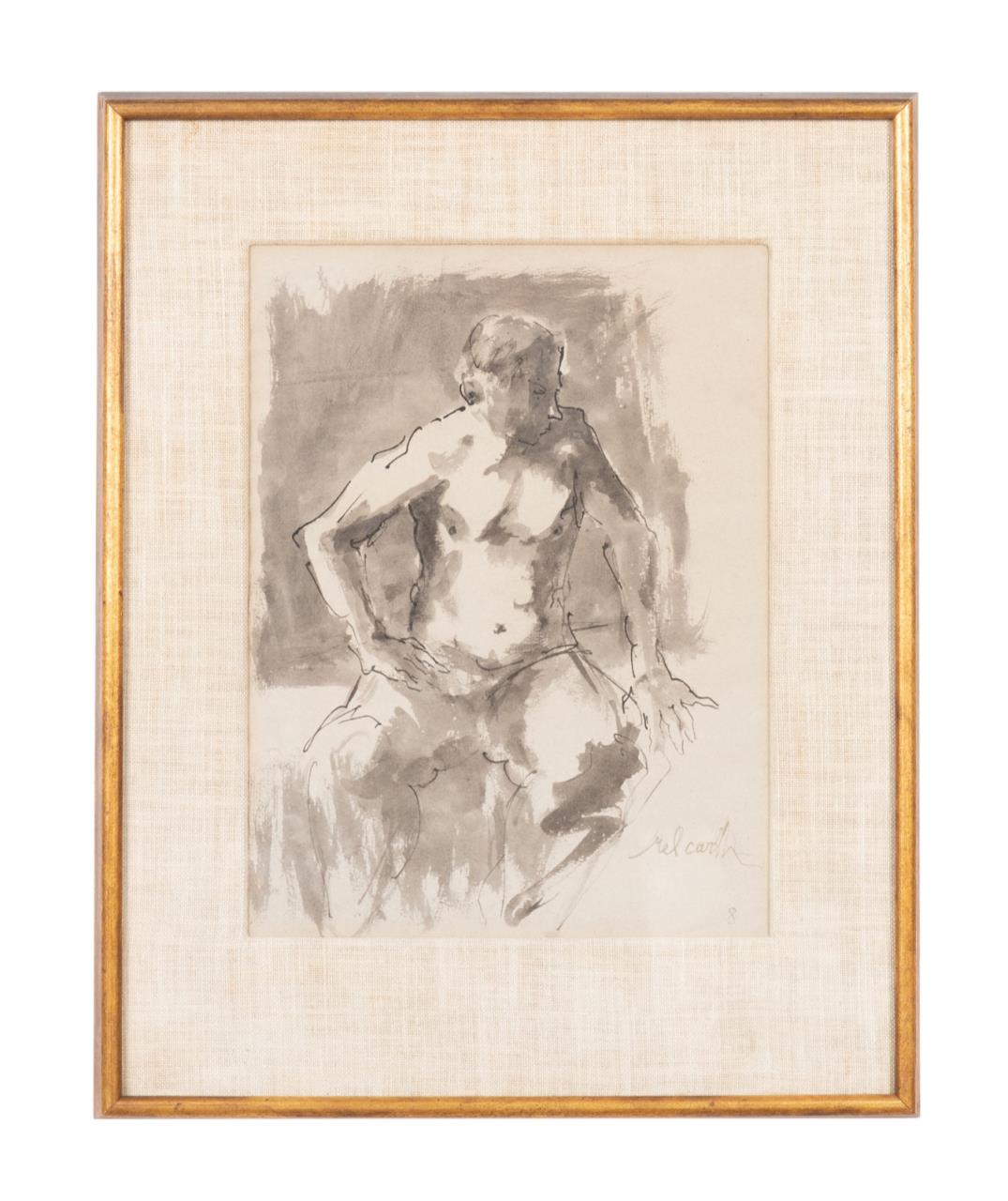 E. MELCARTH "NUDE MALE STUDY"