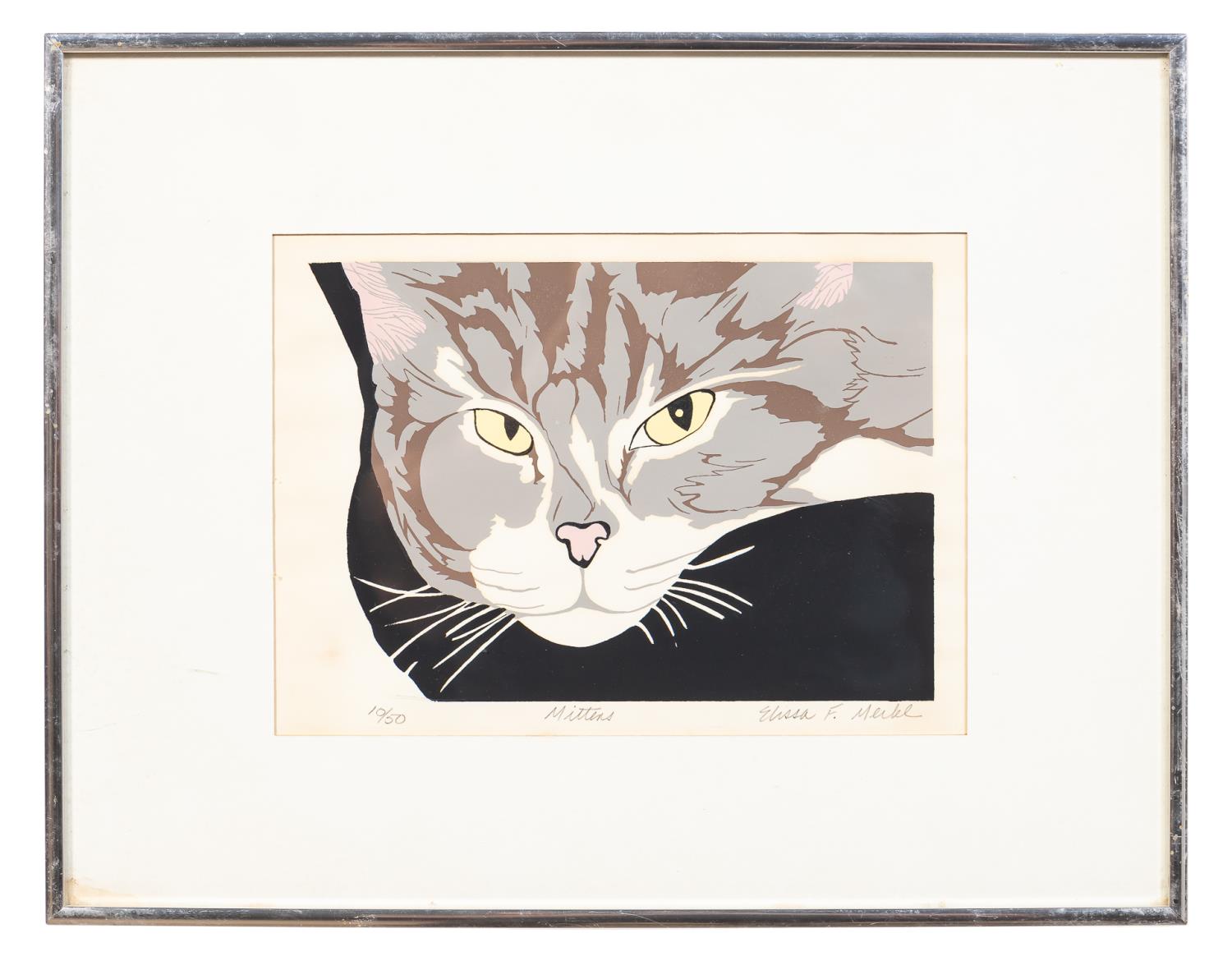 E. MERKEL, "MITTENS" SERIGRAPH ON