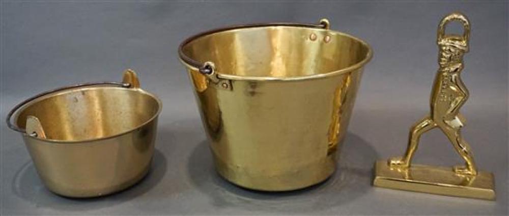 E. MILLER BRASS BAIL HANDLE BUCKET,