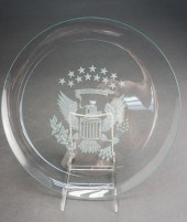 'E PLURIBUS UNUM' ETCHED GLASS