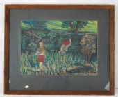 E. POWIS JONES: PASTEL, FIGURE