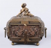 E. ROBERT, FRENCH BRONZE CASKE