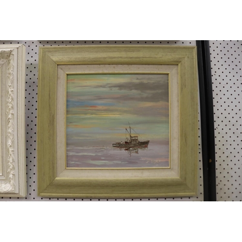 E. Salo, Fishing boat, oil on