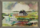 E.A. FOLGER VINTAGE WATERCOLOR