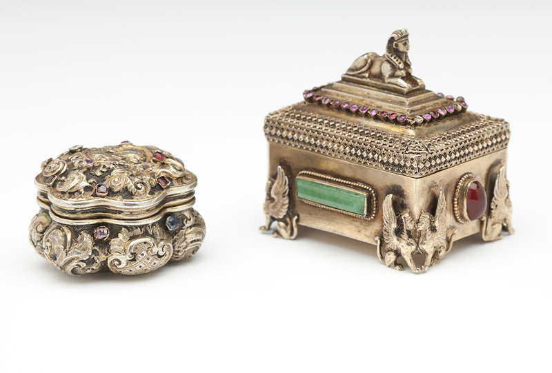 Each set with colored stones the