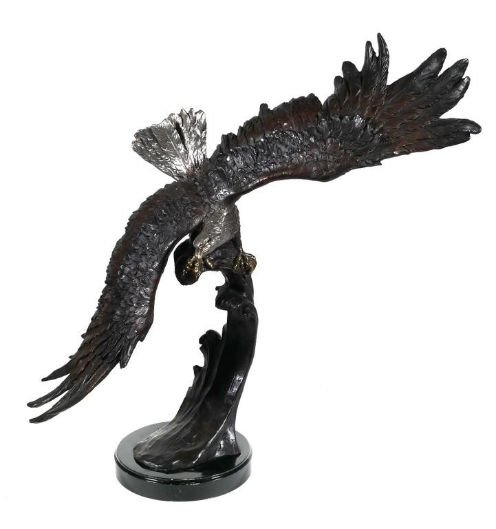 EAGLE 40" BRONZE SCULPTURE, AFTER