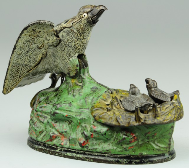 EAGLE & EAGLETS MECHANICAL BANK