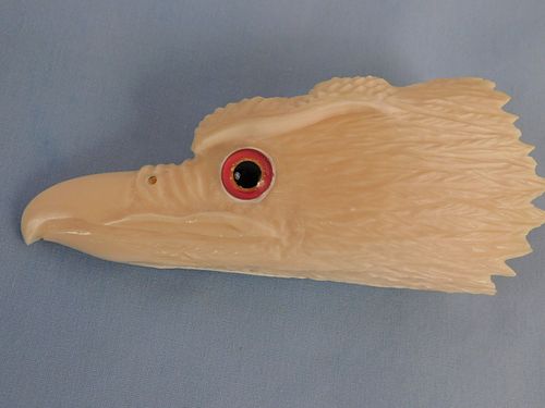 EAGLE HEAD CARVED WHALE TOOTHFine