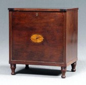 Eagle-inlaid lift top cellaret