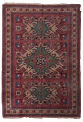 EAGLE KAZAK DESIGN RUG: 4’11 X