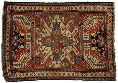 Eagle Kazak rug, bold central