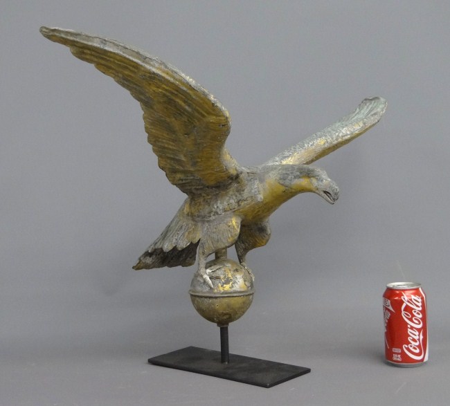 Eagle on ball weathervane. 24 1/2''
