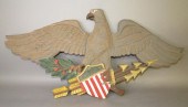 EAGLE & SHIELD CARVED WOOD PLA