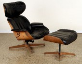 EAMES STYLE CHAIR AND OTTOMAN