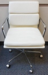 EAMES STYLE LEATHER REVOLVING