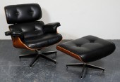 EAMES STYLE LOUNGE CHAIR & OTT