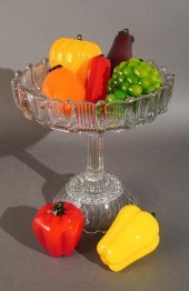 EAPG GLASS COMPOTE ON STAND AN