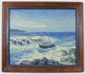 EARL HAZELLE OIL ON BOARDEARL