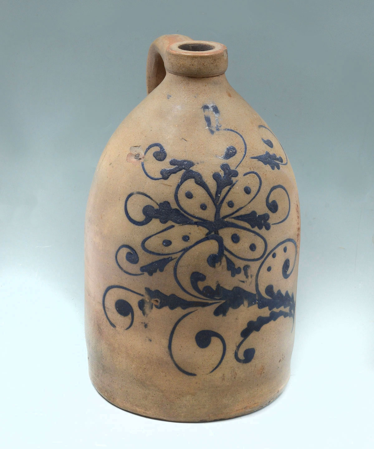EARLY 1.5 GALLON SLIP GLAZE JUG: