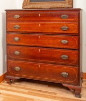 EARLY 1800'S INLAID CHIPPENDAL