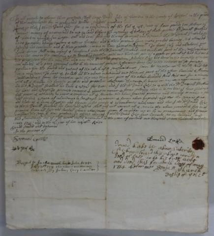 EARLY 18TH CENTURY DOCUMENT,