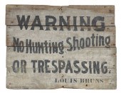 EARLY 1900S NO HUNTING, SHOOTI