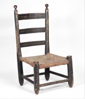 EARLY 19C. SHAKER PAINTED LADD