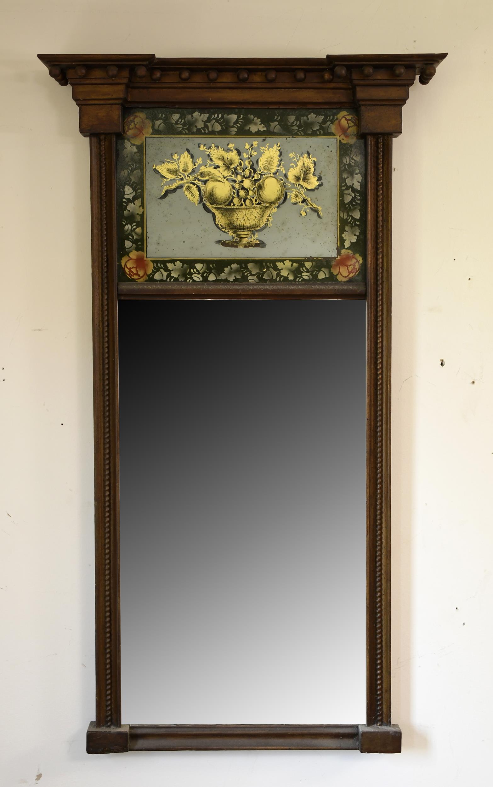 EARLY 19TH C. FEDERAL EGLOMISE WALL