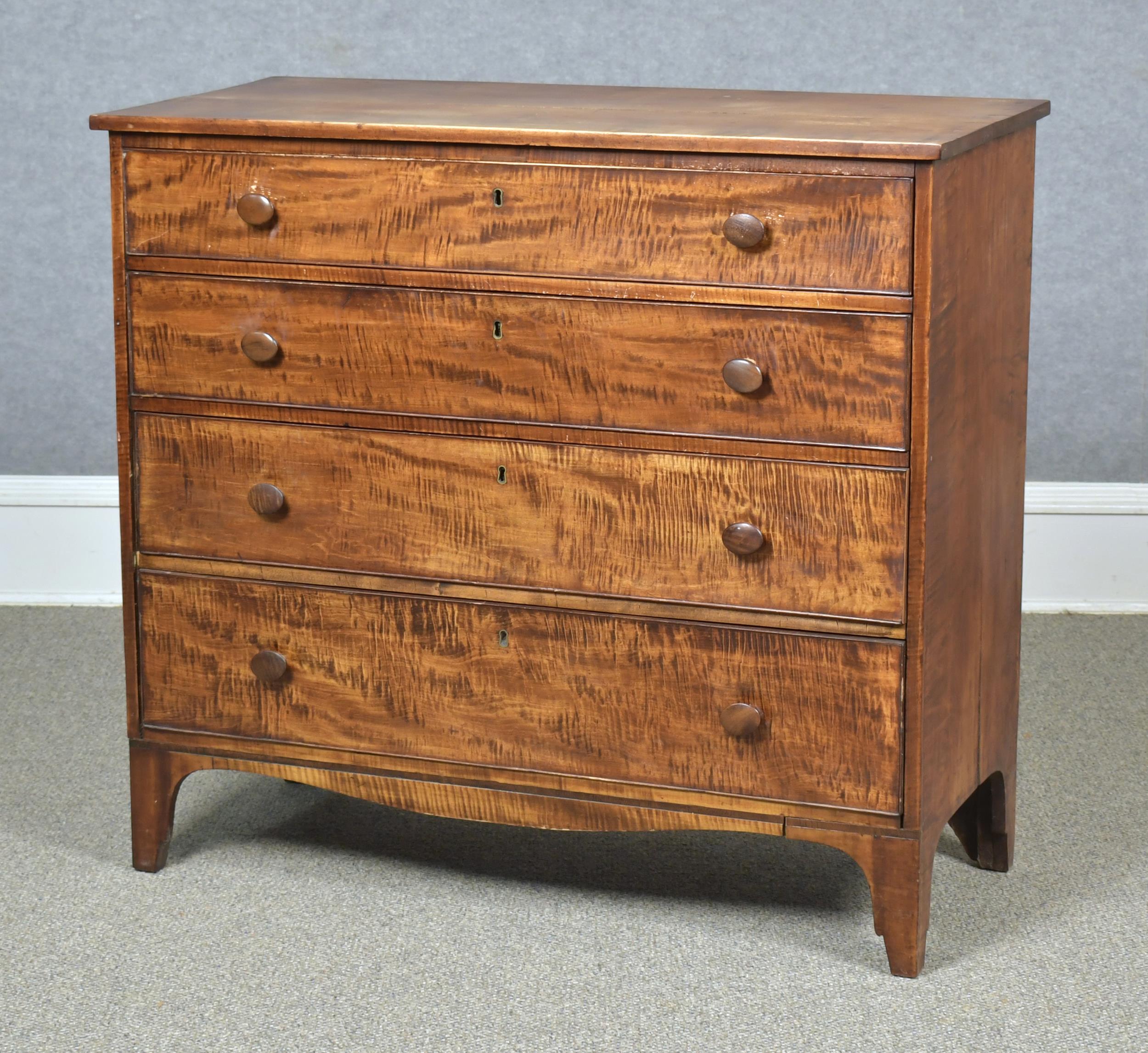 EARLY 19TH C FEDERAL TIGER MAPLE
